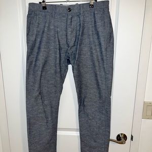 J Crew 484 Slim Chambray Blue Flat Front Mens Pants 32x30